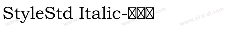 StyleStd Italic字体转换